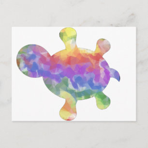 Rainbow Turtle Postkarte