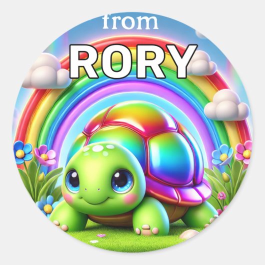Rainbow Turtle Stickers (Vorderseite)