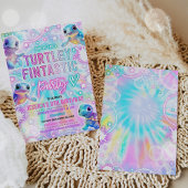 Rainbow Turtle Under Sea Birthday Party Einladung