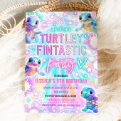 Rainbow Turtle Under Sea Birthday Party Einladung