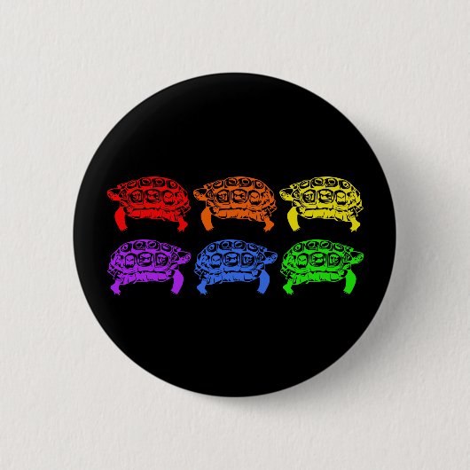 Rainbow Turtles Button (Vorderseite)