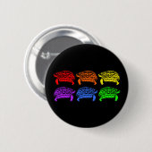 Rainbow Turtles Button (Vorne & Hinten)