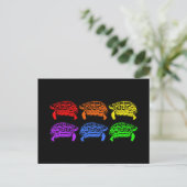 Rainbow Turtles Postkarte (Stehend Vorderseite)