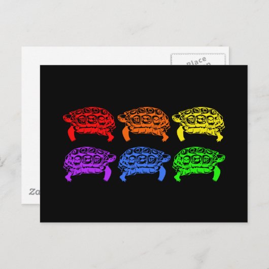 Rainbow Turtles Postkarte (Vorne/Hinten)