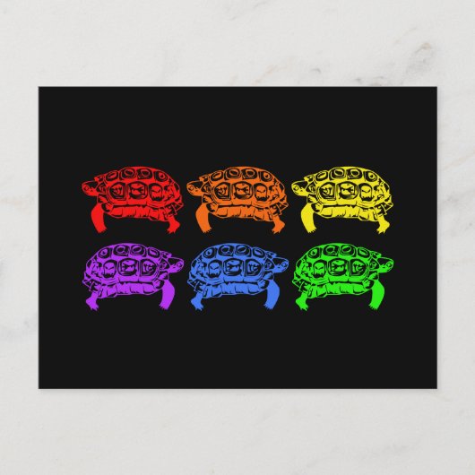Rainbow Turtles Postkarte (Vorderseite)