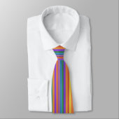 Rainbow Tutti Fruiti Striped Necktie Krawatte (Gebunden)