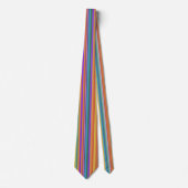 Rainbow Tutti Fruiti Striped Necktie Krawatte (Vorderseite)