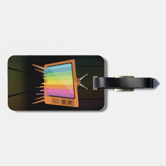 Rainbow TV Gepäckanhänger (Rückseite horizontal)