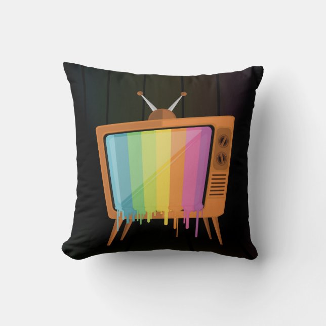 Rainbow TV Kissen (Vorderseite)