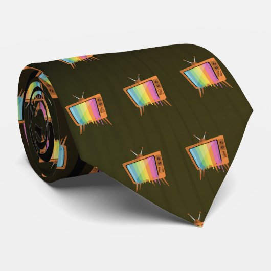 Rainbow TV Krawatte (Gerollt)
