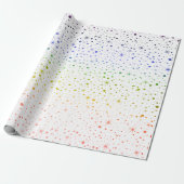 🌈 ✨ Rainbow Twinkling Stars Galaxy Geschenkpapier (Ungerollt)