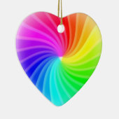 Rainbow Twirl Keramik Ornament (Rechts)