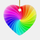 Rainbow Twirl Keramik Ornament (Hinten)