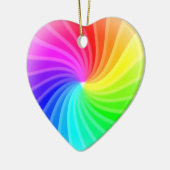 Rainbow Twirl Keramik Ornament (Links)