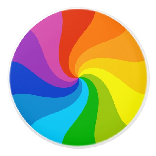 Rainbow Twirl Keramikknauf (Vorderseite)