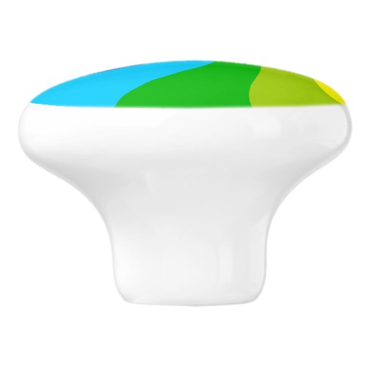 Rainbow Twirl Keramikknauf (Seitenansicht)