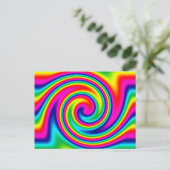 Rainbow Twirl Postkarte (Stehend Vorderseite)
