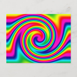 Rainbow Twirl Postkarte
