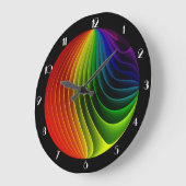 Rainbow Twist Round Wall Clock Große Wanduhr (Winkel)