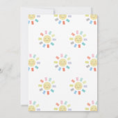 Rainbow Two Kid's Geburtstagsparty Einladung (Rückseite)