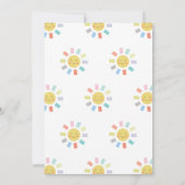 Rainbow Two Kindergeburtstagssonne Einladung (Rückseite)