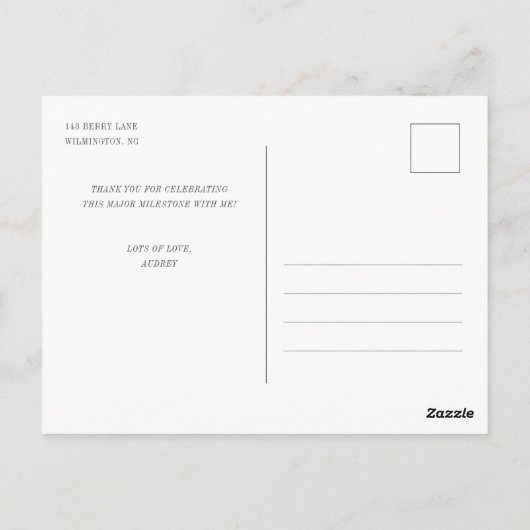 Rainbow Type Grad 2022 Postkarte (Rückseite)