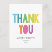 Rainbow Type Grad 2022 Postkarte (Vorderseite)