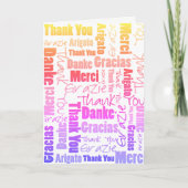 Rainbow Typografie Multilingual Danke Vorlage (Vorderseite)