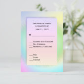 Rainbow UAWG with Entree Choice RSVP Karte (Stehend Vorderseite)