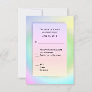Rainbow UAWG with Entree Choice RSVP Karte