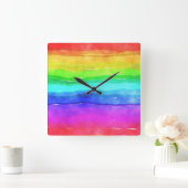 Rainbow-Uhr Quadratische Wanduhr (Zuhause)