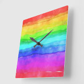 Rainbow-Uhr Quadratische Wanduhr (Winkel)