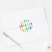 Rainbow Ukes Runder Aufkleber (Umschlag)