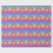 Rainbow und Blume Geschenkpapier (Flach)