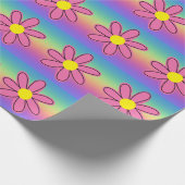 Rainbow und Blume Geschenkpapier (Ecke)