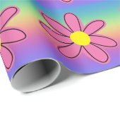 Rainbow und Blume Geschenkpapier (Rolleneckpunkt)