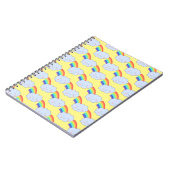 Rainbow und Cloud Niedlich Modern Pattern Notebook Notizblock (Linke Seite)