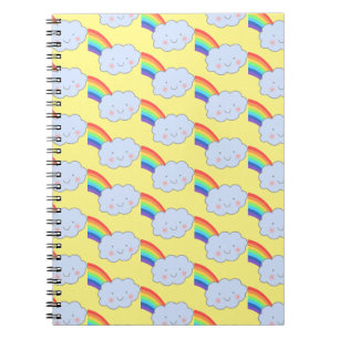 Rainbow und Cloud Niedlich Modern Pattern Notebook Notizblock