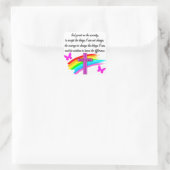 RAINBOW UND CROSS SERENITY PRAYER DESIGN QUADRATISCHER AUFKLEBER (Tasche)
