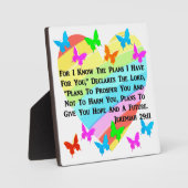 RAINBOW UND HERZEN JEREMIAH 29:11 FOTOPLATTE (Vorderseite)