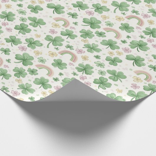 Rainbow- und Kleeblattpapier für Blätter Geschenkpapier (Ecke)
