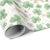 Rainbow- und Kleeblattpapier für Blätter Geschenkpapier (Rolleneckpunkt)