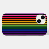 Rainbow und schwarze Streifen Case-Mate iPhone Geh Hülle (Rückseite (Horizontal))