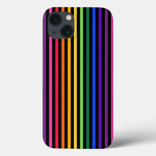 Rainbow und schwarze Streifen Case-Mate iPhone Geh Hülle