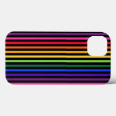 Rainbow und schwarze Streifen Case-Mate iPhone Geh Hülle (Rückseite (Horizontal))