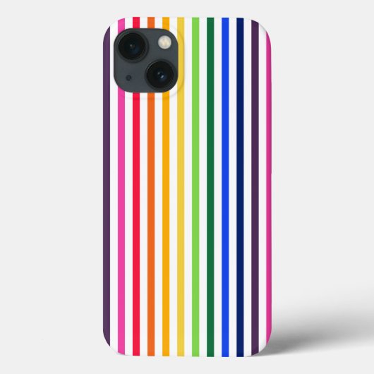 Rainbow und weiße Streifen Case-Mate iPhone Gehäus Case-Mate iPhone Hülle (Rückseite)