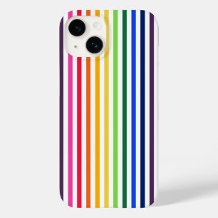 Rainbow und weiße Streifen Case-Mate iPhone Gehäus Case-Mate iPhone 14 Hülle