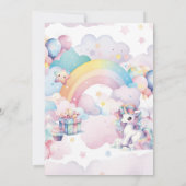 Rainbow und Zaubergeburtstag - Einladung 2025 (Rückseite)