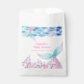 Rainbow Under Sea Mermaid Schwanz Babydusche Geschenktütchen (Vorderseite)
