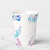 Rainbow Under Sea Mermaid Schwanz Babydusche Pappbecher (Links)